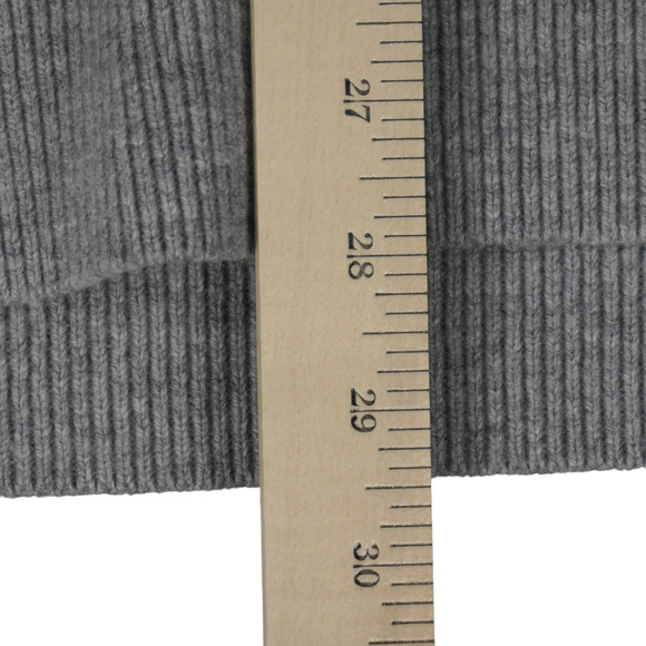 Calvin Klein Wool Cashmere Gray Sweater Men Large Long Sleeve Mock Neck Logo - Picture 8 of 9